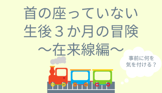 首の座っていない生後3か月と電車（在来線）に乗るには。～赤ちゃんとお出かけしたい～