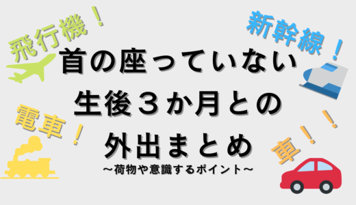 首の座っていない生後3か月との外出まとめ