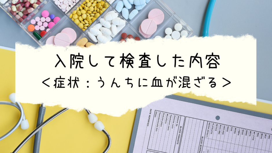 「入院して検査した内容＜症状：うんちに血が混ざる＞」アイキャッチ画像